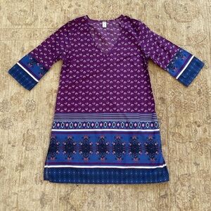 colorful Kaftan top by Old Navy, purple and blue size S/P